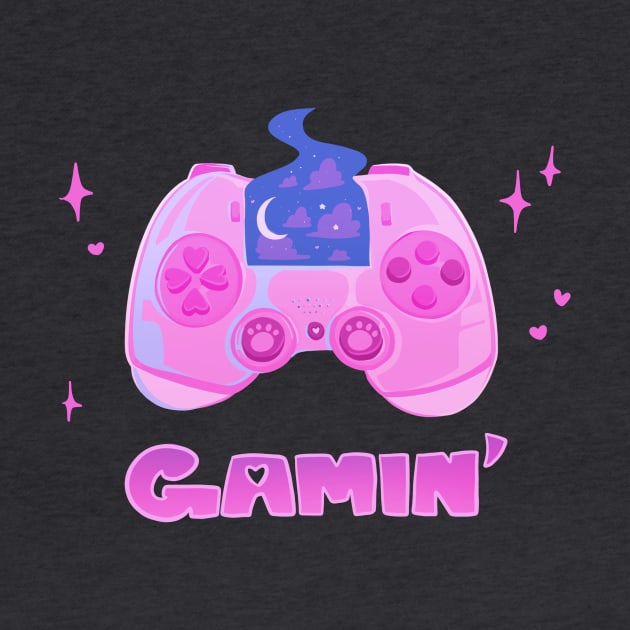 GAMIN’ - Pastel Pink Gaming Controller (cool) by silly cattos